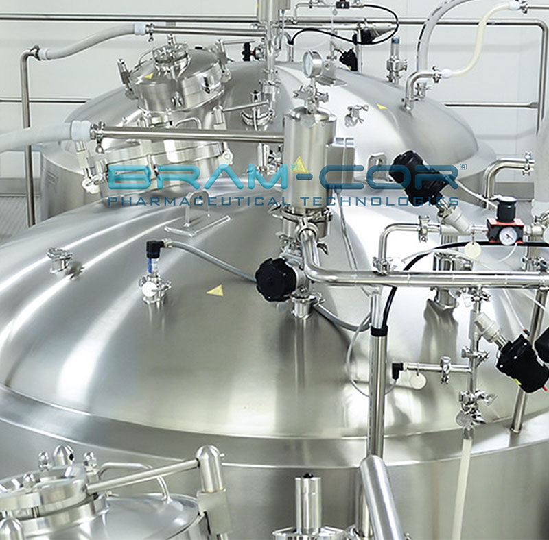 Processing vessels on platform